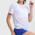 Women's Solid Color Ultralight Quick Dry Sport T-Shirt,Breathable Lightweight  ,Running Gym Compression Shirt